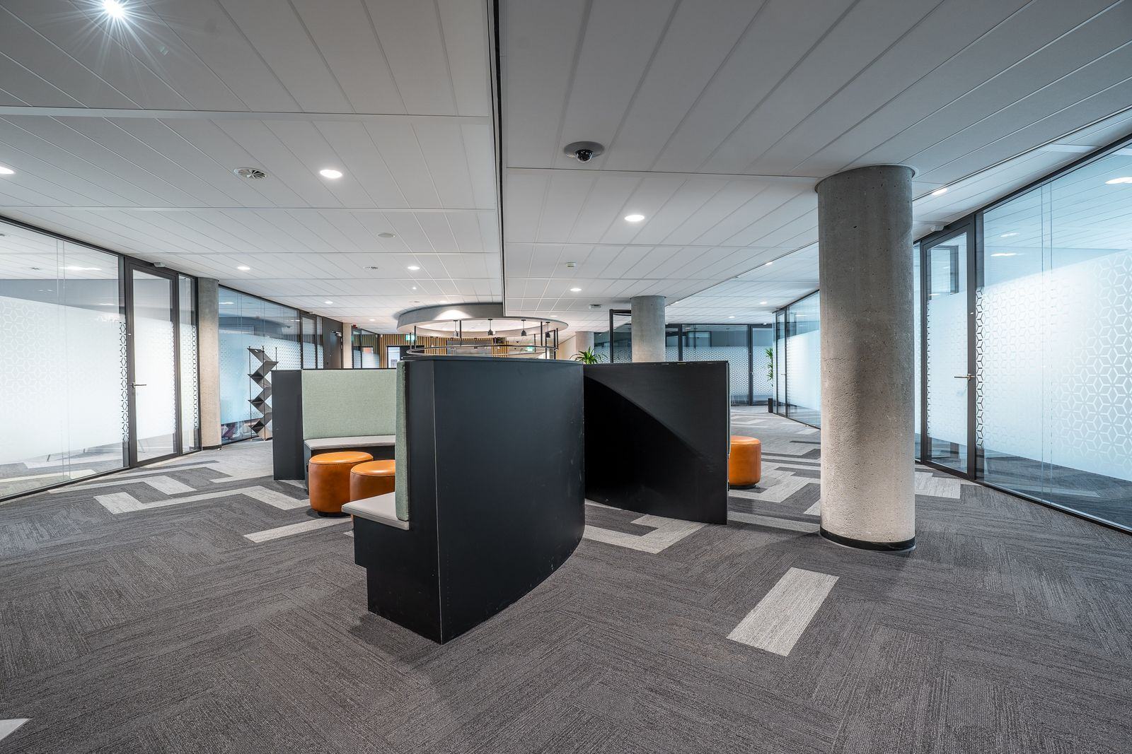 Open-plan office area with workstations